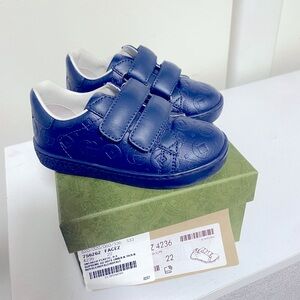 Navy Blue Authentic Gucci Shoes for Toddler (6c)